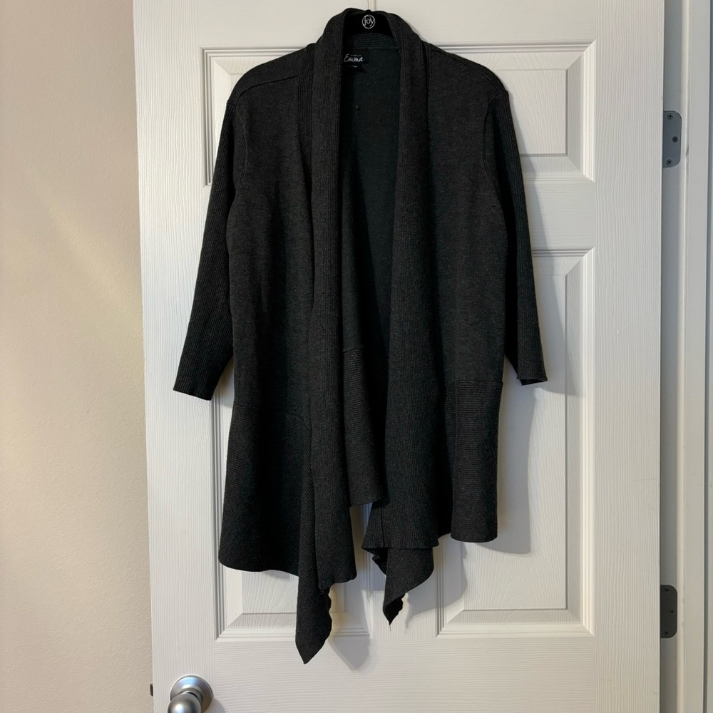 Simply Emma Open Front Cardigan, Plus Size 1x - image 1